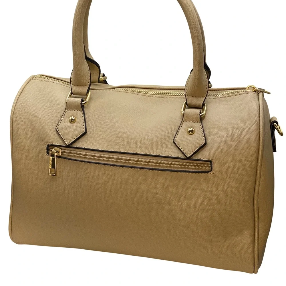 Preppy Vegan Leather Structured Handbag Set Old Money Classic Luxury Minimalist
